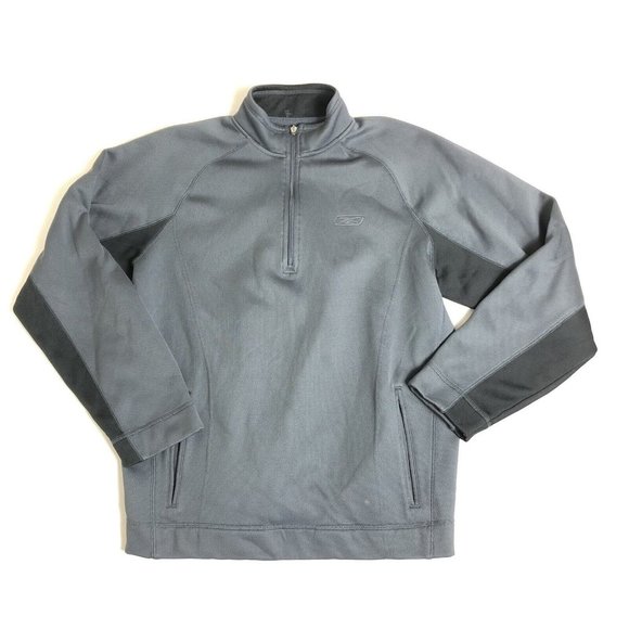 Reebok 1/4‎ Zip Pullover Athletic Top Light Fleece lined  Gray Size Medium￼ C189 - Picture 3 of 6